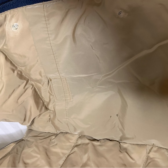 Vintage Down Fall Winter Puffer Vest 80s Chevron Windbreaker Retro Size Small - Picture 9 of 12